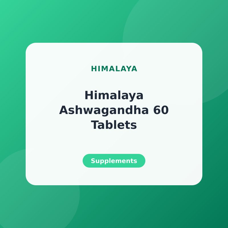 Himalaya Ashwagandha 60 Tablets – Stress Relief & Immunity
